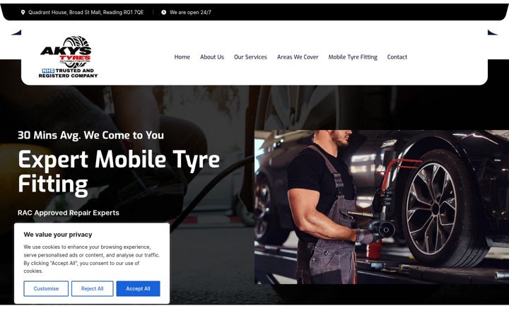 Screenshot of akystyres.co.uk