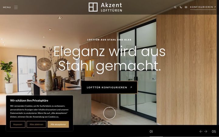 Screenshot of akzent-lofttueren.de