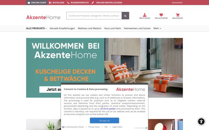 Screenshot of akzentehome.de