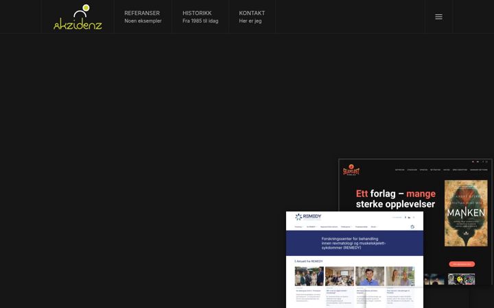 Screenshot von akzidenz.no