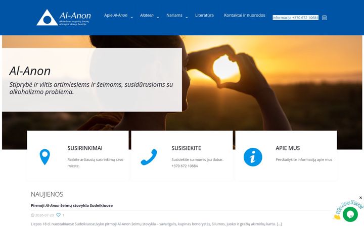 Екранна снимка на al-anon.lt