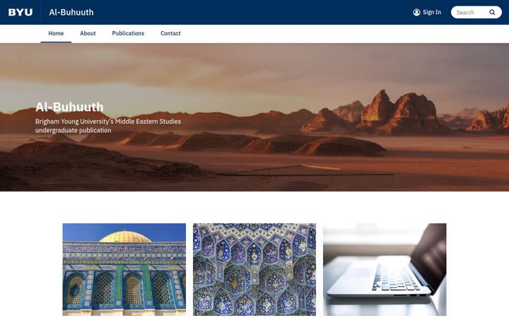 Screenshot of al-buhuuth.byu.edu