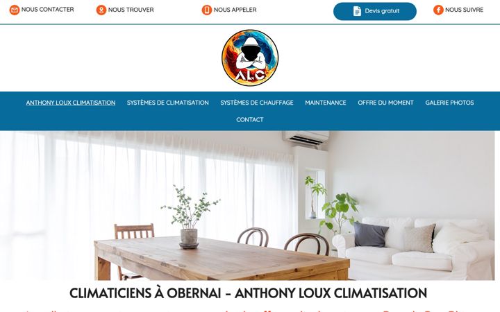 Screenshot stránky al-climatisation67.fr