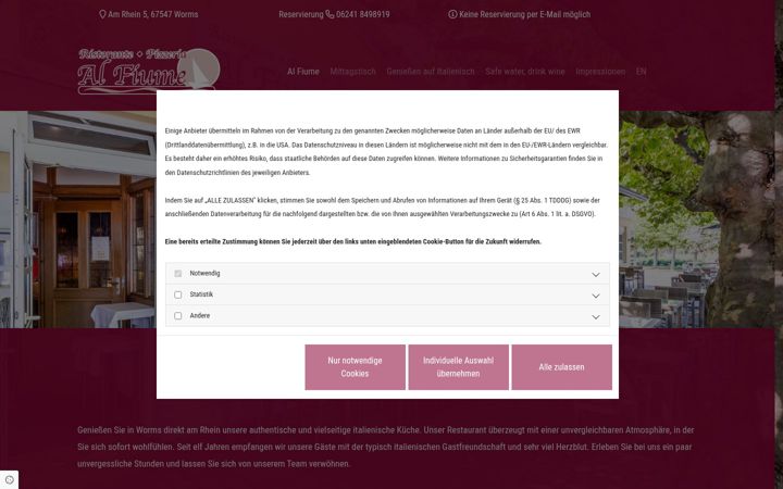 Screenshot of al-fiume-worms.de