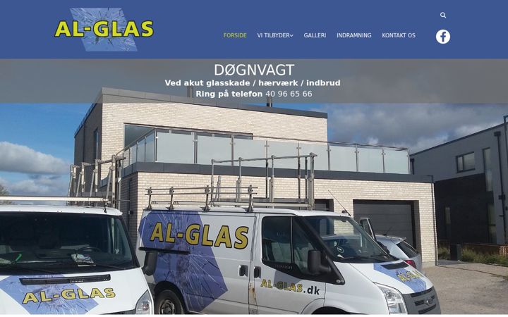 Screenshot of al-glas.dk