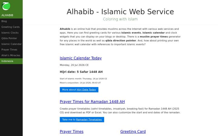 Screenshot of al-habib.info