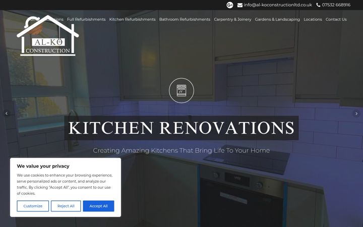 Screenshot of al-koconstructionltd.co.uk
