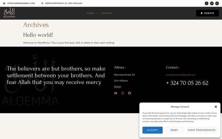 Screenshot of al-oemma.be