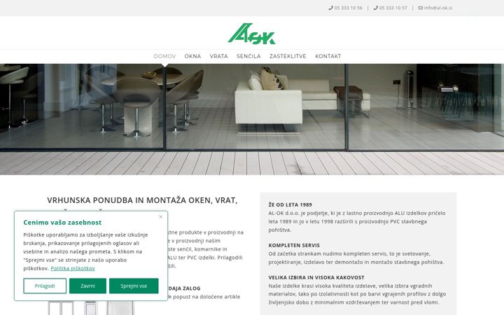 Screenshot of al-ok.si