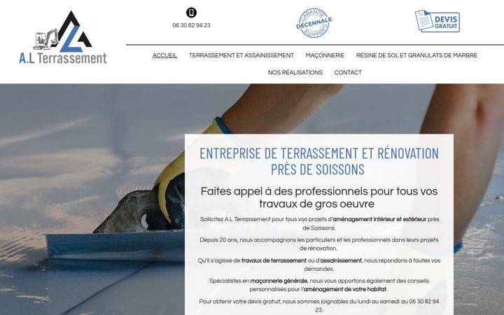 Screenshot of al-terrassement.fr