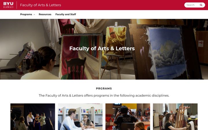 Screenshot of al.byuh.edu