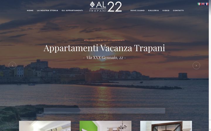 Screenshot of al22appartamentitrapani.com