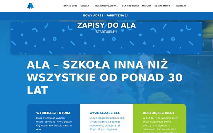 Screenshot of ala.edu.pl