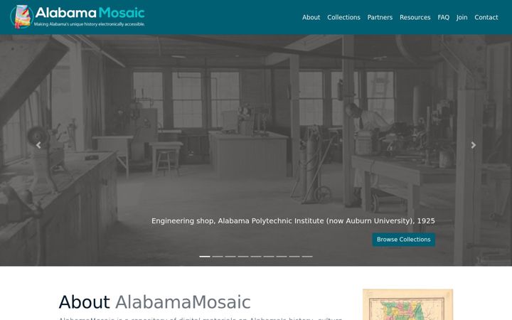 Screenshot von alabamamosaic.org