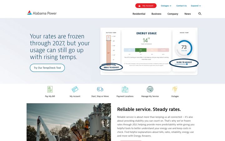Screenshot of alabamapower.com