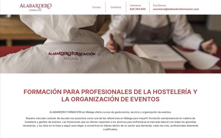 Screenshot of alabarderoformacion.com