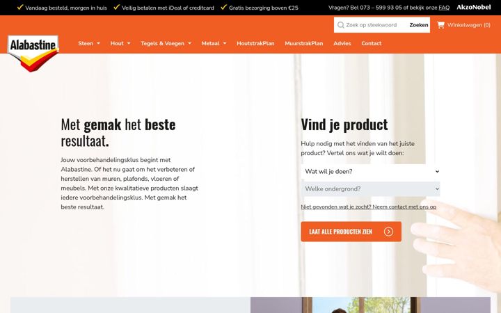 Ekrānuzņēmums no alabastine.nl