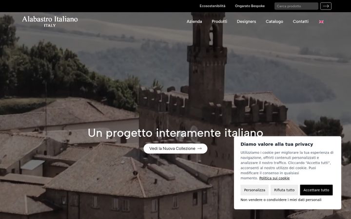 Screenshot of alabastroitaliano.com