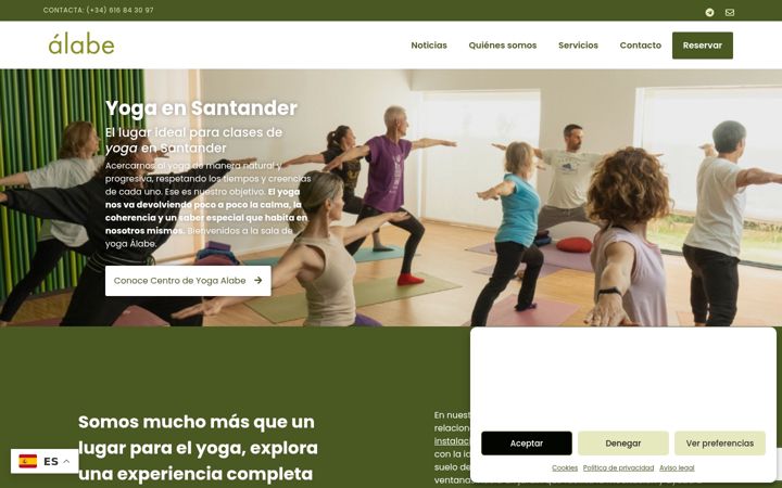Screenshot of alabeyoga.es