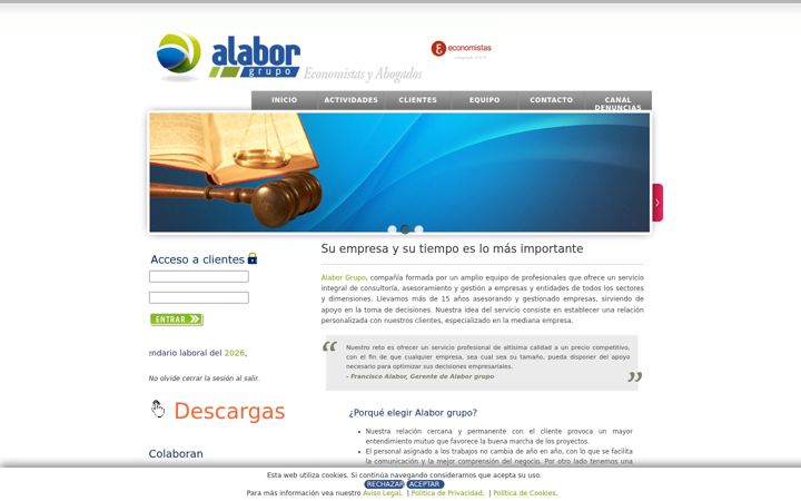 Screenshot of alaborgrupo.com