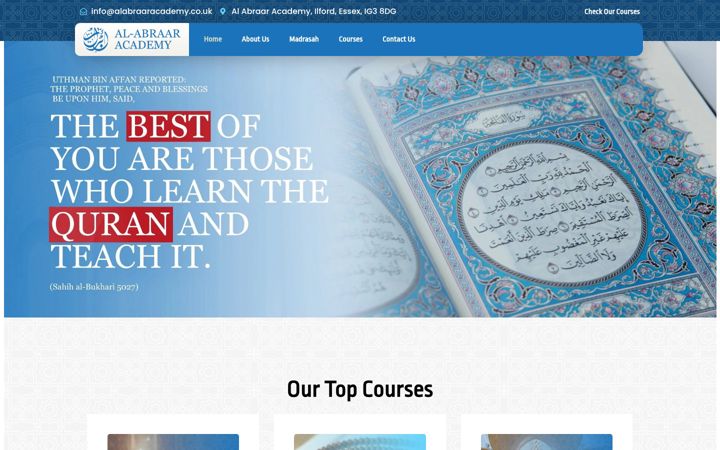 Screenshot of alabraaracademy.co.uk