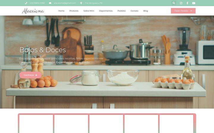 Screenshot of alacaioma.com.br