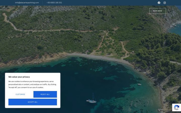 Screenshot of alacarteyachting.com