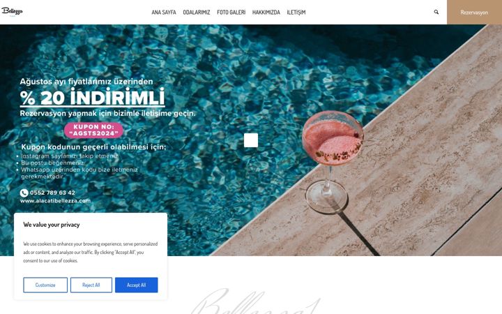 Screenshot of alacatibellezza.com