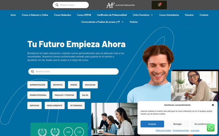 Screenshot of alaconformacion.es
