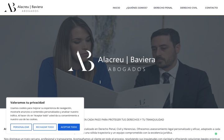 Екранна снимка на alacreubaviera.es