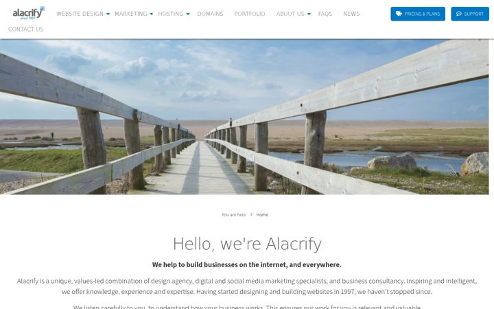 Екранна снимка на alacrify.co.uk