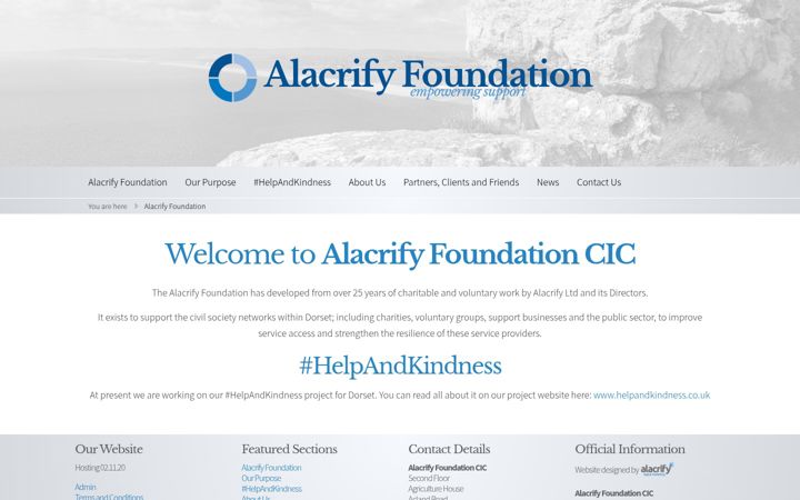 Screenshot of alacrifyfoundation.co.uk