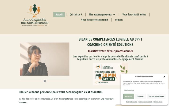 Screenshot of alacroiseedescompetences.fr