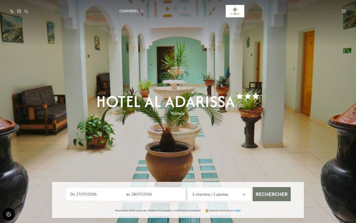 Screenshot di aladarissahotel.com