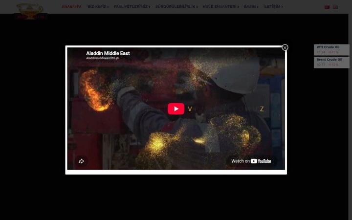 Screenshot di aladdinmiddleeast.com