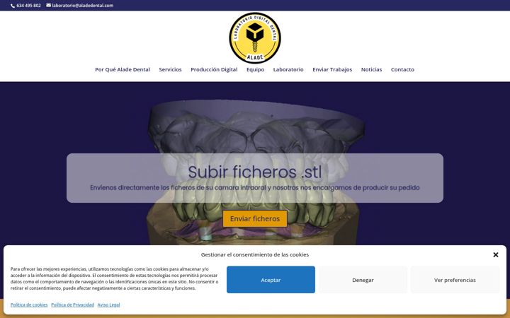 Screenshot di aladedental.com