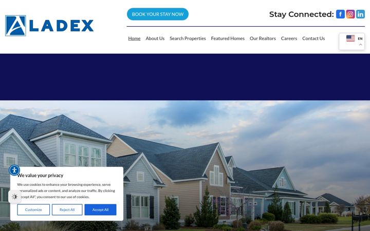 Screenshot of aladex.com