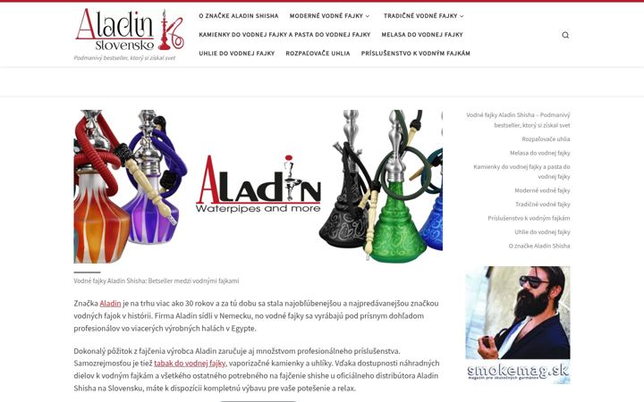 Screenshot von aladin.sk