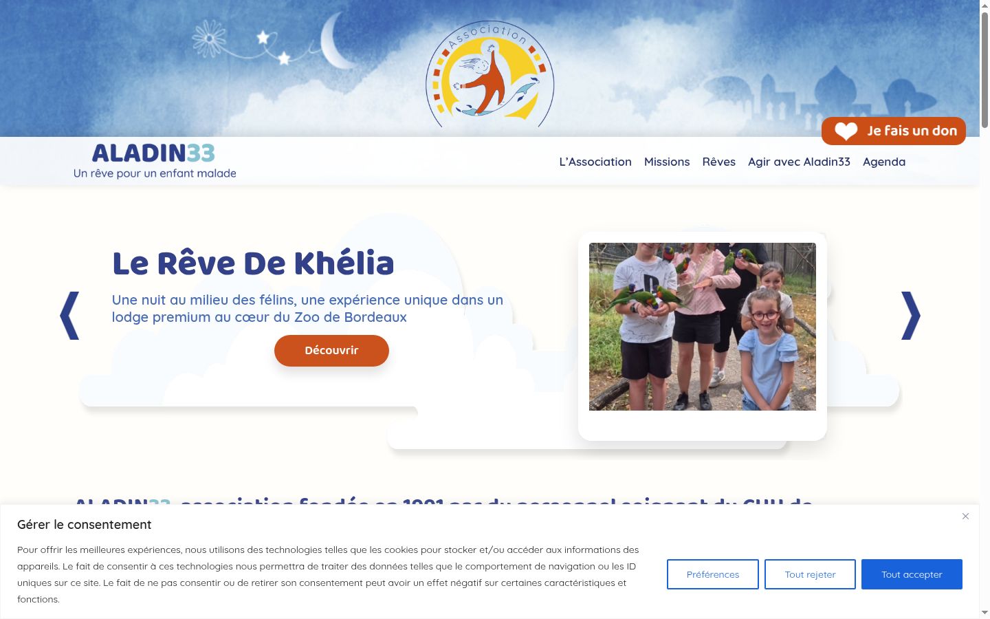 Screenshot van de toestemmingsbanner zoals getoond vóór enige interactie