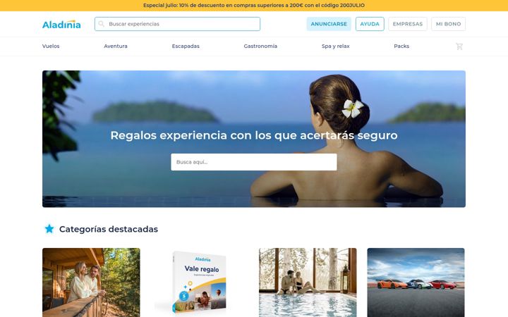 Screenshot of aladinia.com