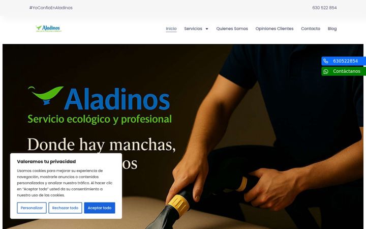Screenshot of aladinos.es