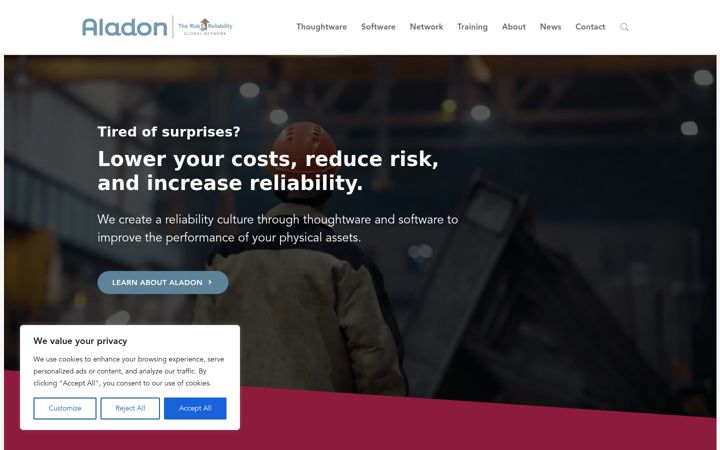 Screenshot di aladon.com