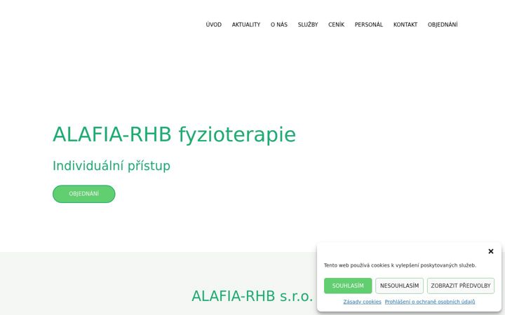 Screenshot von alafia-rhb.cz