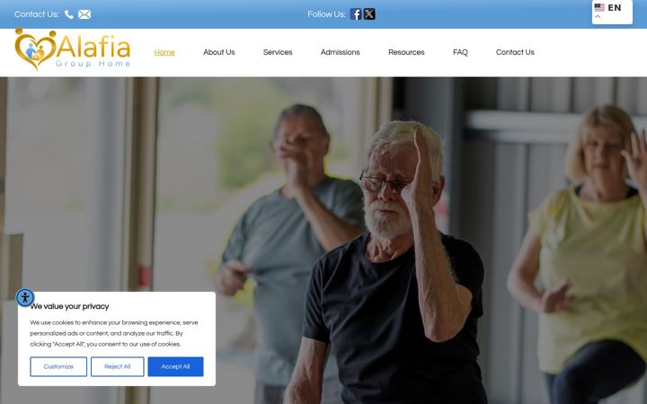 Screenshot of alafiagrouphome.com