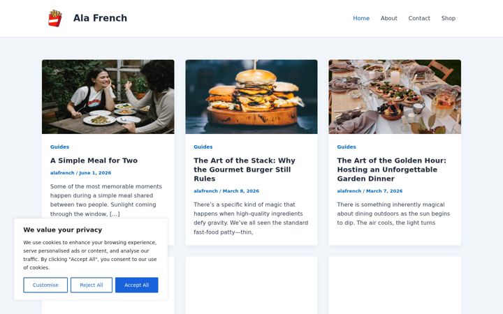 Screenshot of alafrench.online