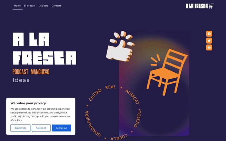 Screenshot of alafrescapodcast.es