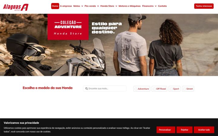Screenshot of alagoasmotos.com.br
