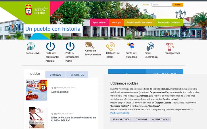 Screenshot of alagondelrio.es