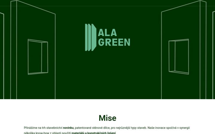 Screenshot of alagreen.eu