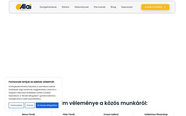 Posnetek zaslona alai.hu